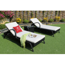 Poly Rattan Sun Lounger For Outdoor Garden